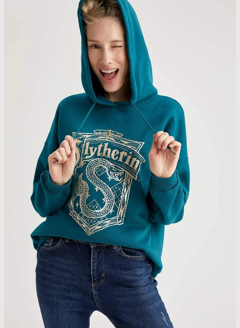 DeFacto Woman Harry Potter Licenced Regular Fit Hooded Sweat Shirt