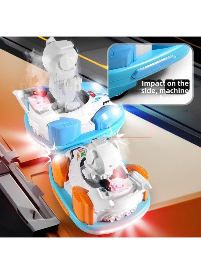 Loquat 2024 Remote Control Drift Collision Kart Battle Bumper Car With Light Spray Car Parent-child Toy-Color:MD562 Two-orange Powder - Image 4