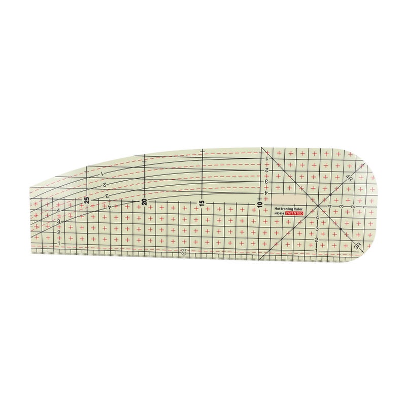 Hot Hem Ruler 160℃ Heat Resistant Plastic - Soft Sturdy Reusable Hot Ironing Ruler for Sewing Quilting Fabric DIY Projects - Image 1