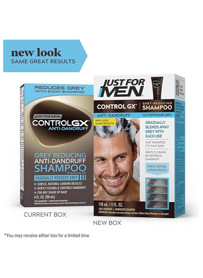 Just For Men شامبو Control Gx Grey Reducing Dandruff، 4 أونصة (118 مل)  - Image 2