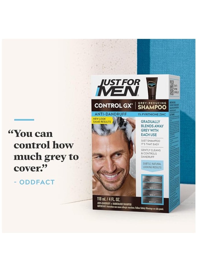 Just For Men شامبو Control Gx Grey Reducing Dandruff، 4 أونصة (118 مل)  - Image 3