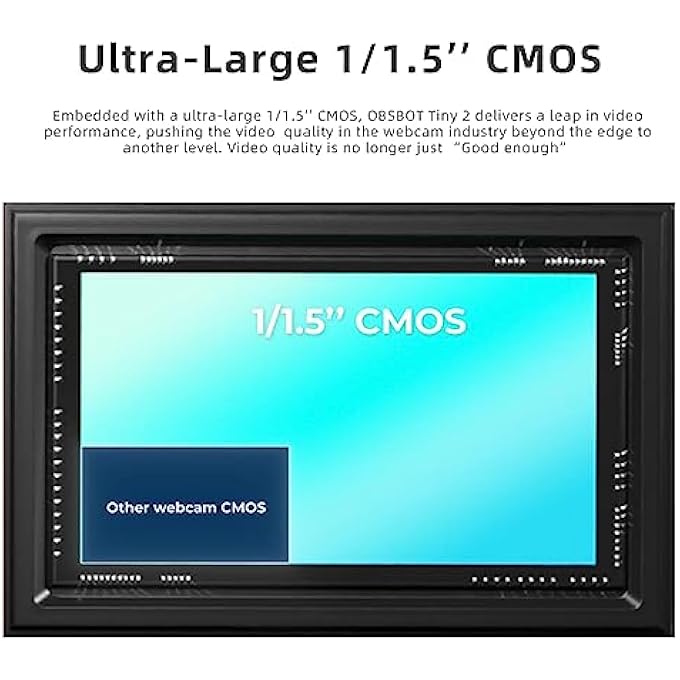 rayihni TINY 2 AI-POWERED PTZ 4K WEBCAM 1/1.5" CMOS 4X FASTER FOCUSING USB 3.0 10X FASTER DATA TRANSMISSION VOICE CONTROL, W CLEANING CLOTH - Image 2