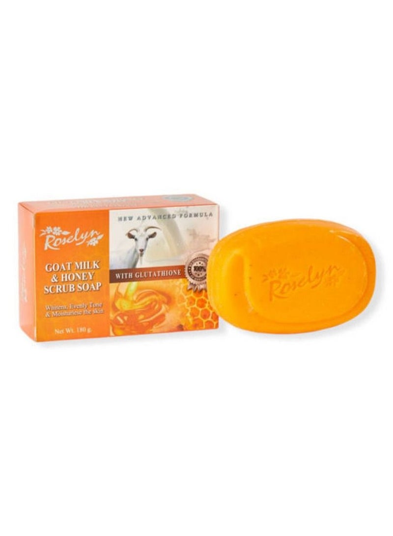 Roselyn Goat Milk & Honey Scrub Soap 180g - Image 4