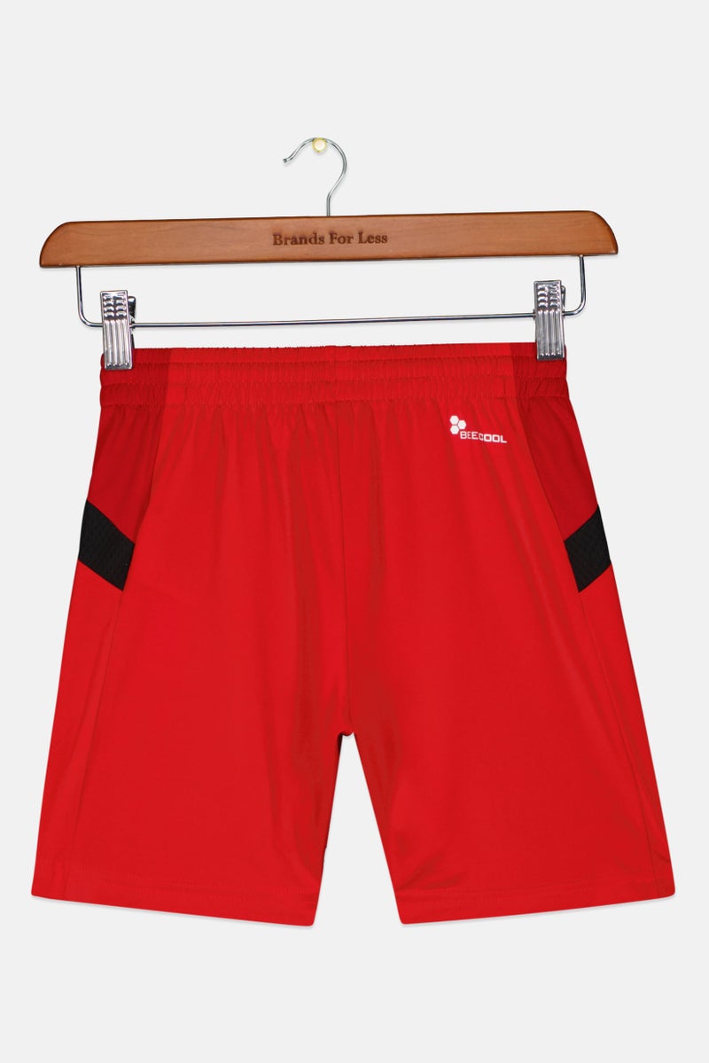 Hummel Kids Boy Sportswear Fit Training Shorts, Red - Image 2