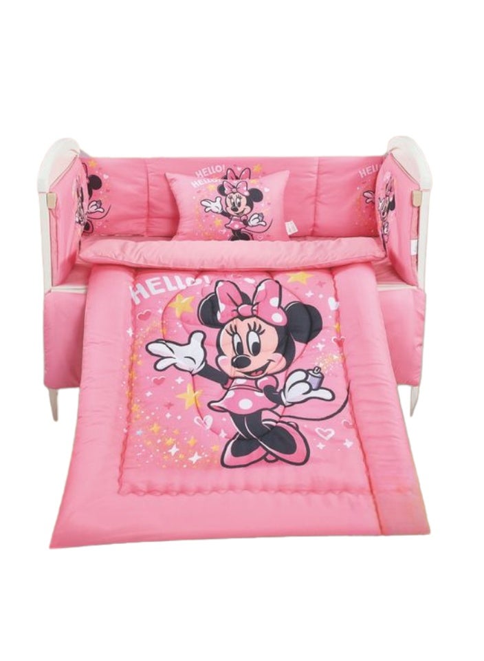 Minnie Mouse A set of children's Minnie Mouse bed bedding, a mattress set, a set consisting of a children's quilt, size 90X145 cm, a rubber sheet, 110X160 cm , Pillow 34x45cm , matrees 33x130 cm - Image 3