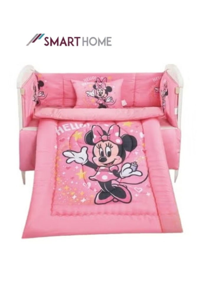 Minnie Mouse A set of children's Minnie Mouse bed bedding, a mattress set, a set consisting of a children's quilt, size 90X145 cm, a rubber sheet, 110X160 cm , Pillow 34x45cm , matrees 33x130 cm - Image 2