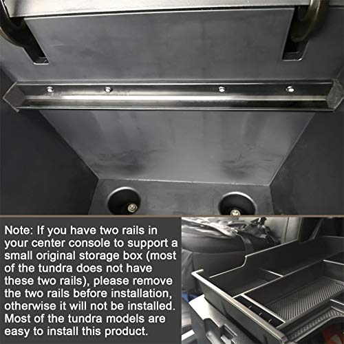 JKCOVER Compatible with Center Console Organizer Tray Toyota Tundra 2014 2015 2016 2017 2018 2019 2020 2021 Tundra Accessories,Insert ABS Black Materials Armrest Box Secondary Storage - Image 2