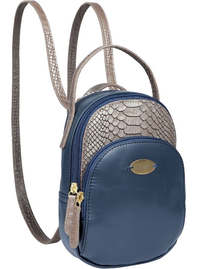 Hidesign womens LILAC I SB Large Mn Blue Backpack - Image 3