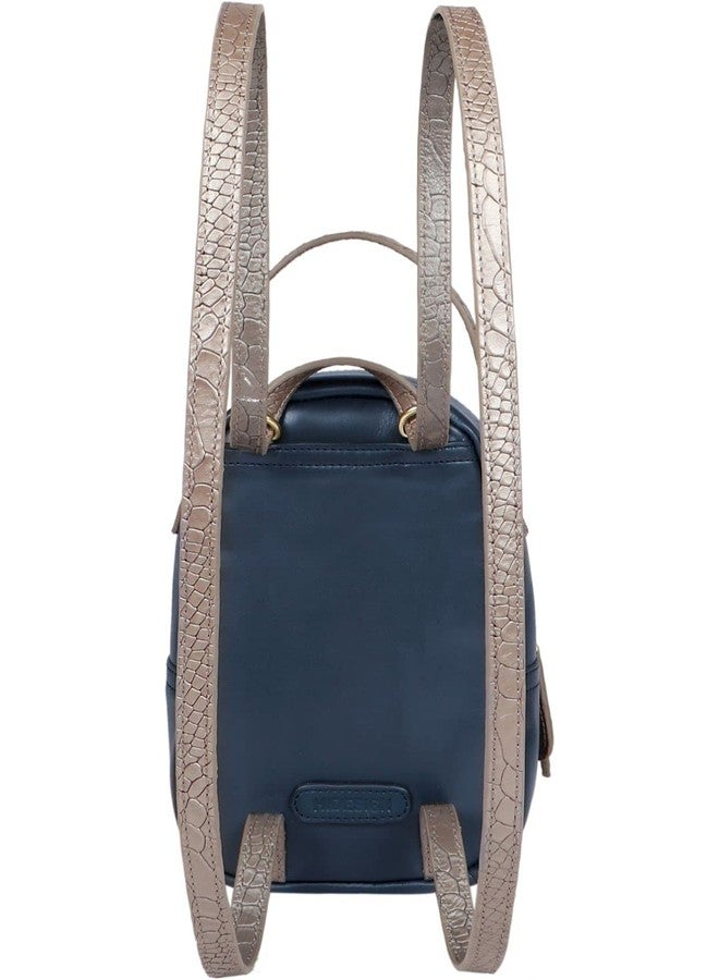 Hidesign womens LILAC I SB Large Mn Blue Backpack - Image 4