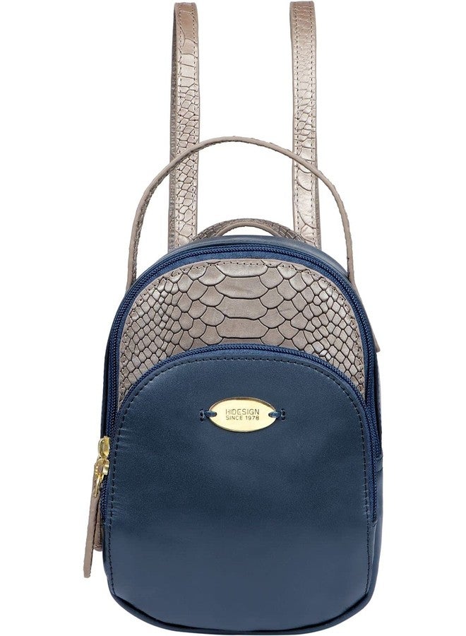 Hidesign womens LILAC I SB Large Mn Blue Backpack - Image 1