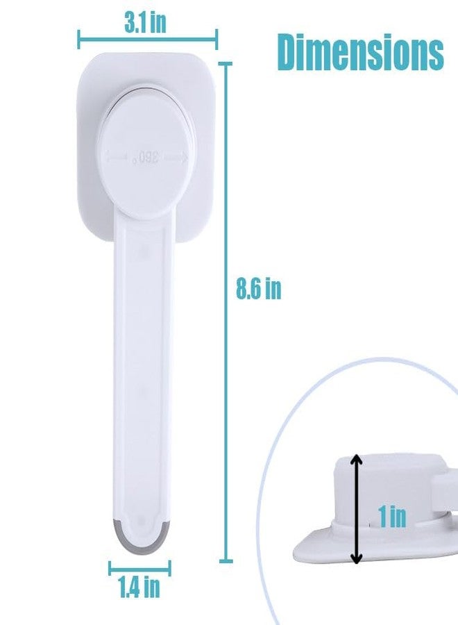 ZLMC Kiddies Baby Toilet Lock (2 Pack) for Child Safety,No Tools Needed Easy Installation with 3M Adhesive,Fits Most Toilets, White - Image 3