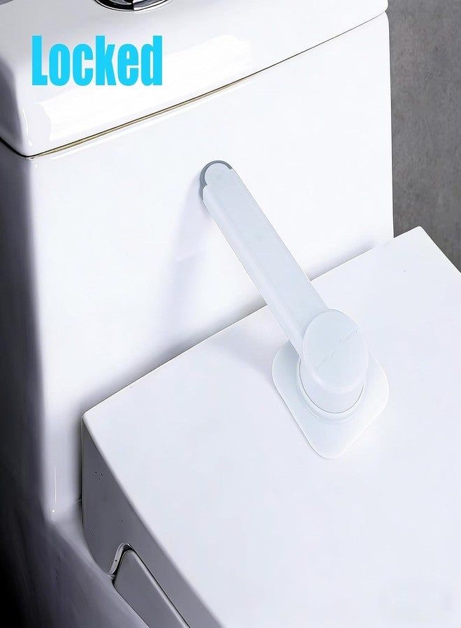 ZLMC Kiddies Baby Toilet Lock (2 Pack) for Child Safety,No Tools Needed Easy Installation with 3M Adhesive,Fits Most Toilets, White - Image 5