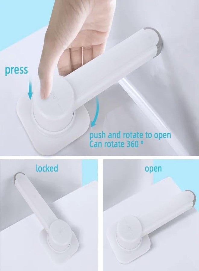 ZLMC Kiddies Baby Toilet Lock (2 Pack) for Child Safety,No Tools Needed Easy Installation with 3M Adhesive,Fits Most Toilets, White - Image 2