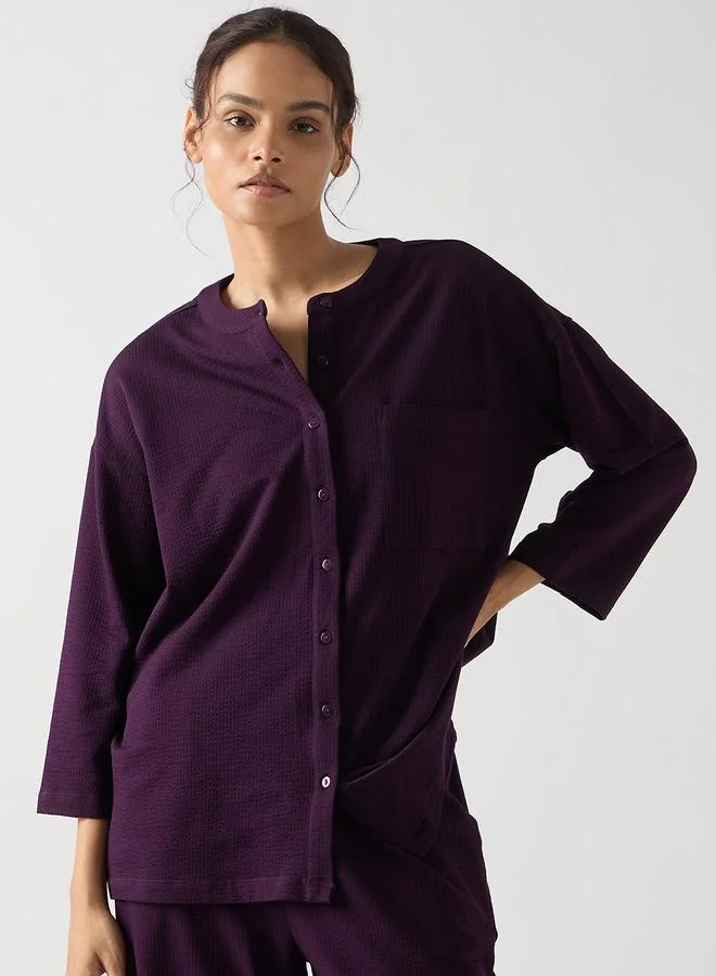 فيميلا بلوزة قطن محبوكة بأكمام طويلة