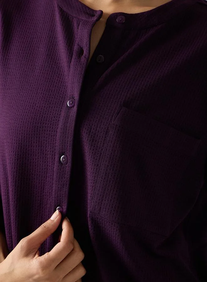 فيميلا بلوزة قطن محبوكة بأكمام طويلة