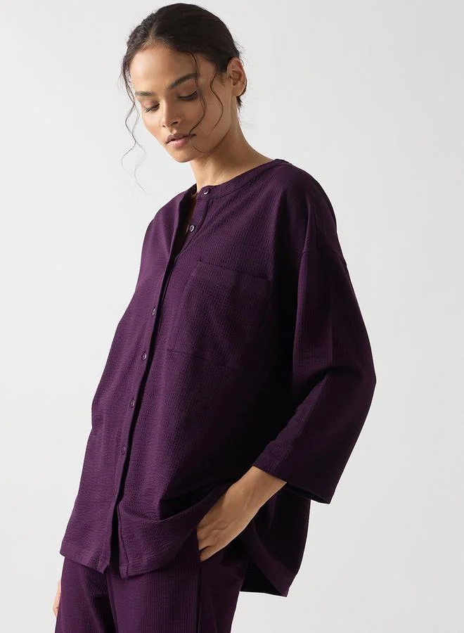 فيميلا بلوزة قطن محبوكة بأكمام طويلة