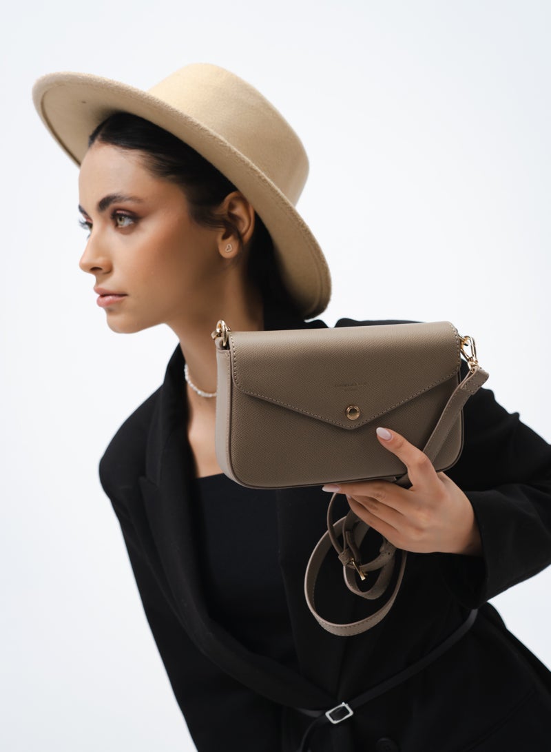 David Jones David Jones- Cross Body Envelope Bag for Women model cm6120c- The perfect simple evening bag for dates and gathering- Envelope leather bag for All - Image 1