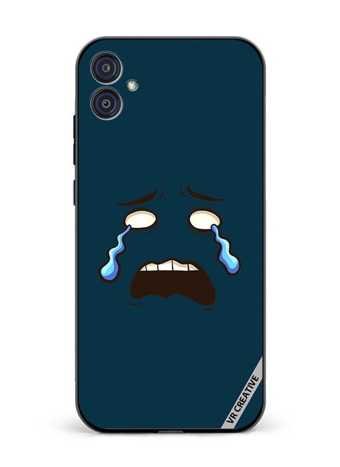 Protective Case Cover For Samsung Galaxy M04/F04 Crying Face Design Multicolour
