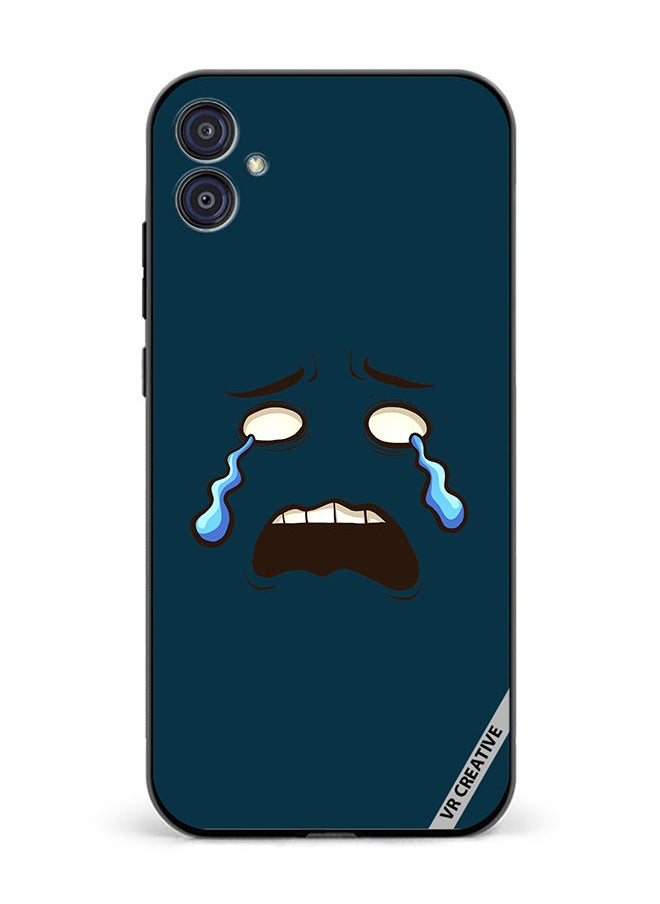 Protective Case Cover For Samsung Galaxy M04/F04 Crying Face Design Multicolour
