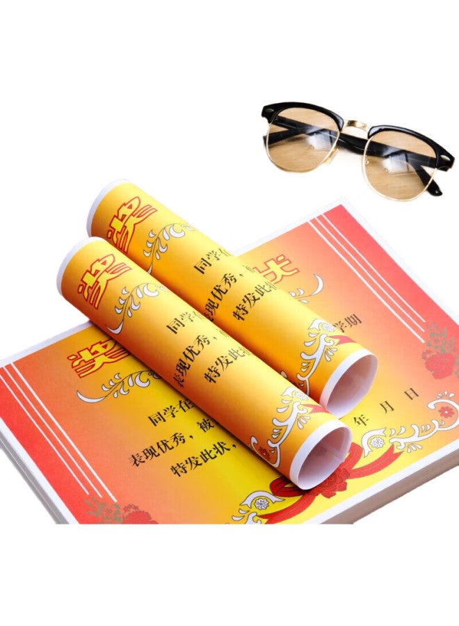 Dsb (Dishibi) A4 Award Certificate Paper, For Primary And Secondary School Students, Commendation For Teachers, Universal Honor Certificate, Thickened 80G Double-Sided Paper, Classic Style, 50 Sheets/Pack, 50911 - Image 1