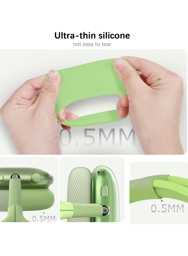 AROAQ Clear Soft TPU Airpod Max Ear Cover, Silicone Cases Suitable for Apple AirPods Max 3-in-1 Headphones Anti-Scratch Ear Cups Cover Headband Cover and Ear Pad Protector Case Skin Accessories - Image 5