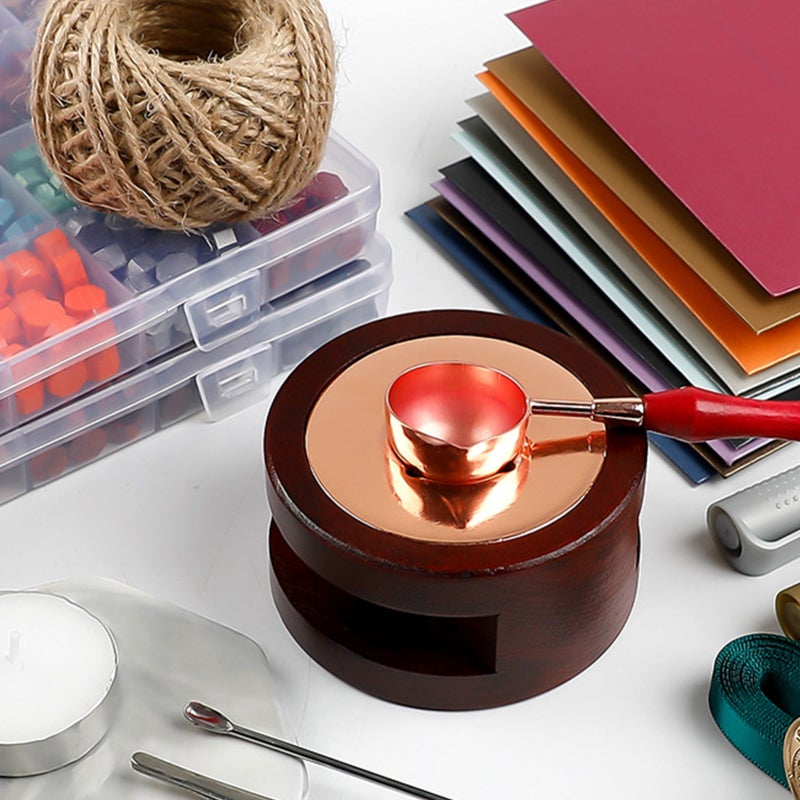 Wax Seal Kit 600pcs Sealing Wax Beads with Wax Seal Warmer Stamp Wax Melting Spoon Candles Envelopes Pens for Letter Cards Wedding Invitations Gift Wrapping Sealing Decoration Arts & Crafts - Image 5