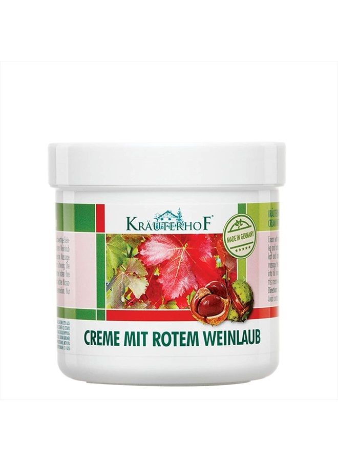 krauterhof كستناء الحصان مع أوراق العنب الحمراء لعلاج الدوالي، وآلام الساقين - كبير - 250 مل من كراوترهوف - Image 1