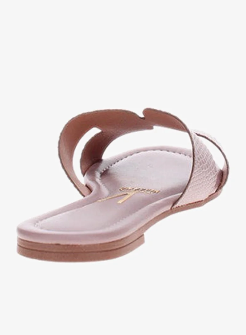 VIZZANO Brown Flat Sandals for Women – Stylish Ladies Flat Sandals & Comfortable Flat Slippers for Women | Best Price UAE