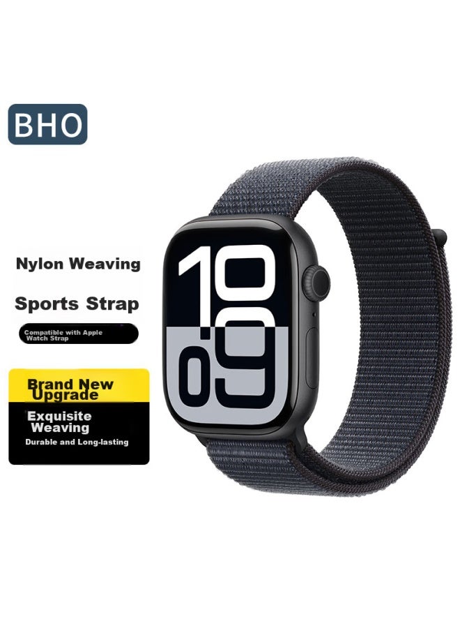 Bho Suitable For Apple Watch Straps, New Apple Watch S10/ultra2 Straps, Iwatch S9/8/7/6/5/se Nylon Loop Sports Straps - Image 1