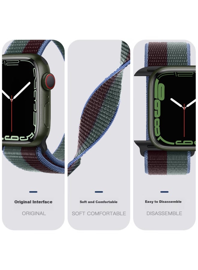 Bho Suitable For Apple Watch Straps, New Apple Watch S10/ultra2 Straps, Iwatch S9/8/7/6/5/se Nylon Loop Sports Straps - Image 4