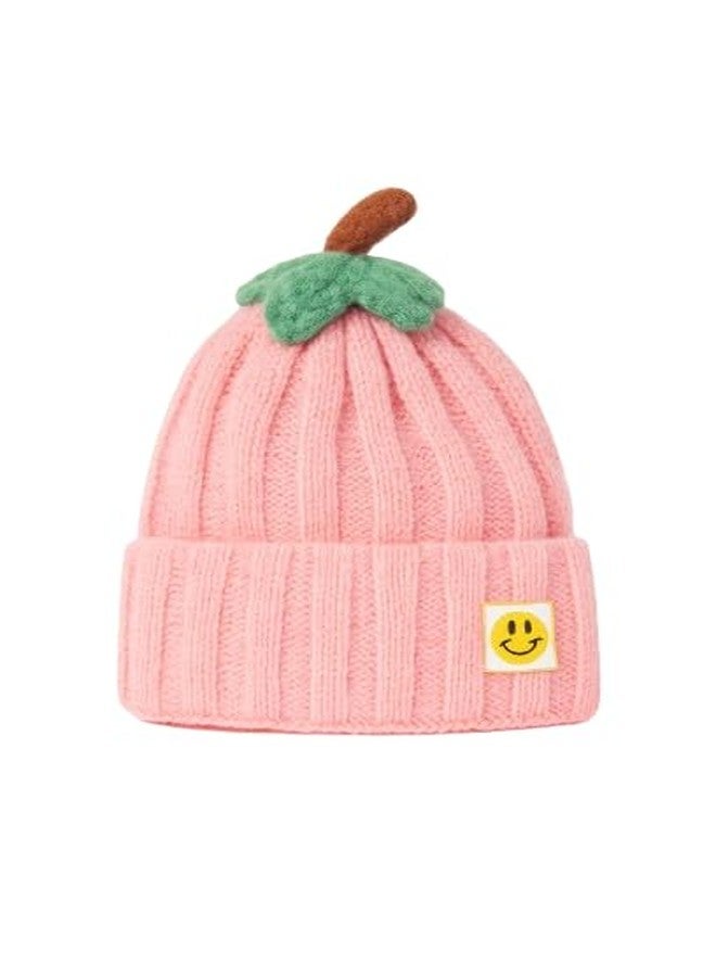 BABY STATION Unisex Warm Knitted Woolen Beanie Cap for Babies & Toddlers | Soft Winter Hat with | Comfortable & Stylish Baby Winter Wear 0-24 Months (in, Age, 0, 24 Months, E-Pink, Design 3) - Image 1