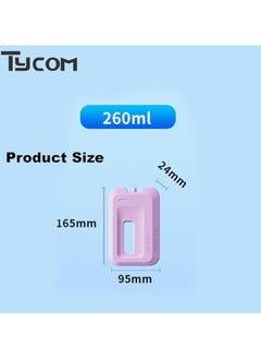 TYCOM Ice Packs for Lunch Box, Reusable Ultra Thin Freezer Packs Long Lasting for Coolers, Cooler Bag for Work, School, Picnic or Camping Keep Food Fresh - (260ml - 2p)  - Image 2