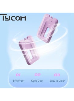 TYCOM Ice Packs for Lunch Box, Reusable Ultra Thin Freezer Packs Long Lasting for Coolers, Cooler Bag for Work, School, Picnic or Camping Keep Food Fresh - (260ml - 2p)  - Image 3