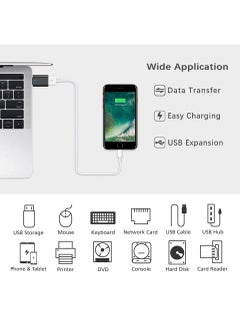 Sweet seven قطعتان من محول USB-C إلى USB 3.1 الجيل الثاني لنقل البيانات عالي السرعة يصل إلى 10 جيجابت في الثانية من النوع C ذكر إلى USB-A أنثى لجهاز MacBook Pro PC iPad Air والمزيد - متوافق مع OTG  - Image 4