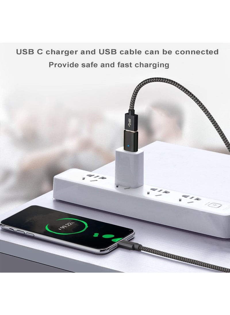 Sweet seven - 2 Pcs USB-C to USB Adapter 3.1 Gen 2 High-Speed Data Transfer up to 10Gbps Type-C Male to USB-A Female Converter for MacBook Pro PC iPad Air and More - OTG Compatible - Image 1