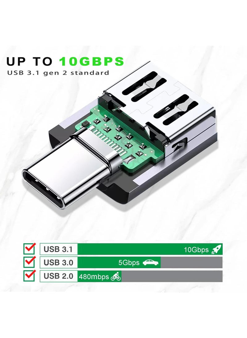 Sweet seven - 2 Pcs USB-C to USB Adapter 3.1 Gen 2 High-Speed Data Transfer up to 10Gbps Type-C Male to USB-A Female Converter for MacBook Pro PC iPad Air and More - OTG Compatible - Image 1