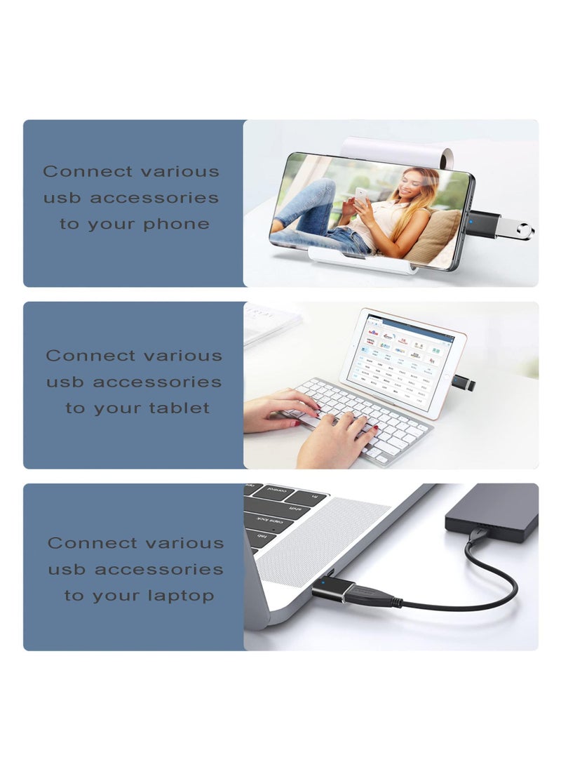 Sweet seven - 2 Pcs USB-C to USB Adapter 3.1 Gen 2 High-Speed Data Transfer up to 10Gbps Type-C Male to USB-A Female Converter for MacBook Pro PC iPad Air and More - OTG Compatible - Image 1