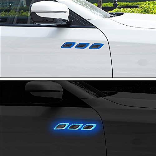 Allure Auto® Carbon Fiber Graphic Car Reflective Sticker,Warning Sign Bumper Door Fender Hood Anti-Scratch Cover Decal (Blue) for Renault Duster - Image 5