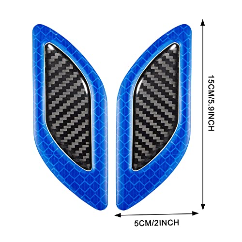 Allure Auto® Carbon Fiber Graphic Car Reflective Sticker,Warning Sign Bumper Door Fender Hood Anti-Scratch Cover Decal (Blue) for Renault Duster - Image 2