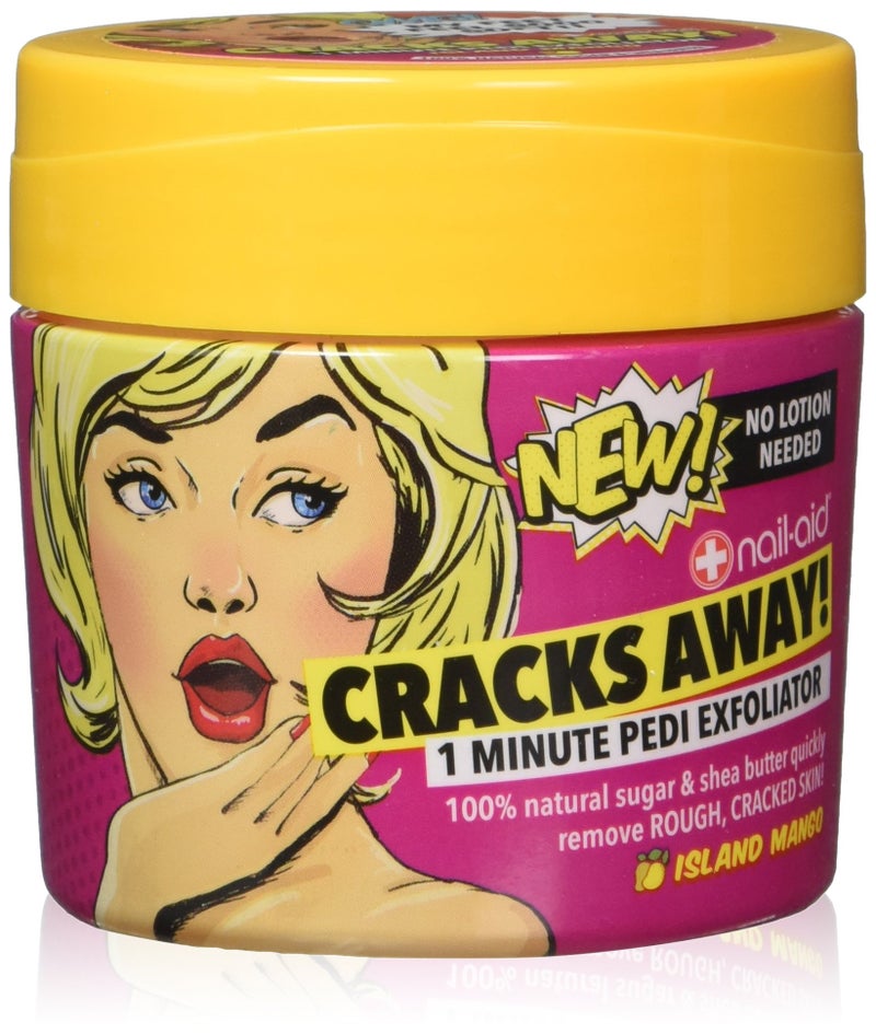 NAIL-AID Cracks Away 1 Minute Pedi Exfoliator, Clear, Mango, 7.0 Fluid Ounce - Image 1