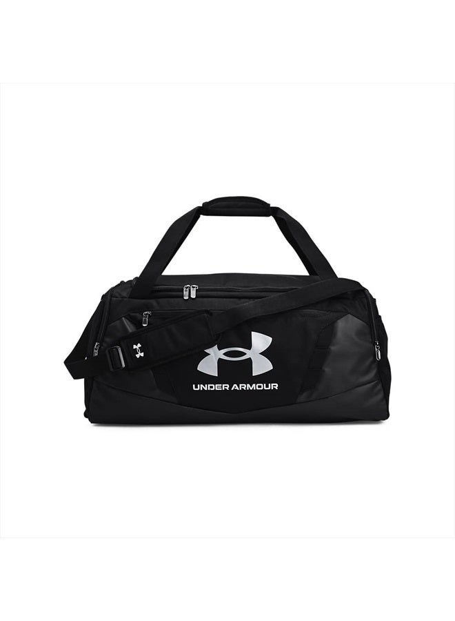 UNDER ARMOUR حقيبة دافل Undeniable 5.0 للجنسين - للبالغين، باللون الأسود (001)/الفضي المعدني، مقاس متوسط - Image 1
