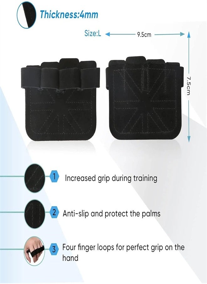 Arabest - Four Finger Palm Protection Assist Belt with Hard Pull Pull Pull Upward Palm Protection for Men and Women Cowhide Palm Protection Fitness Protector - Image 1