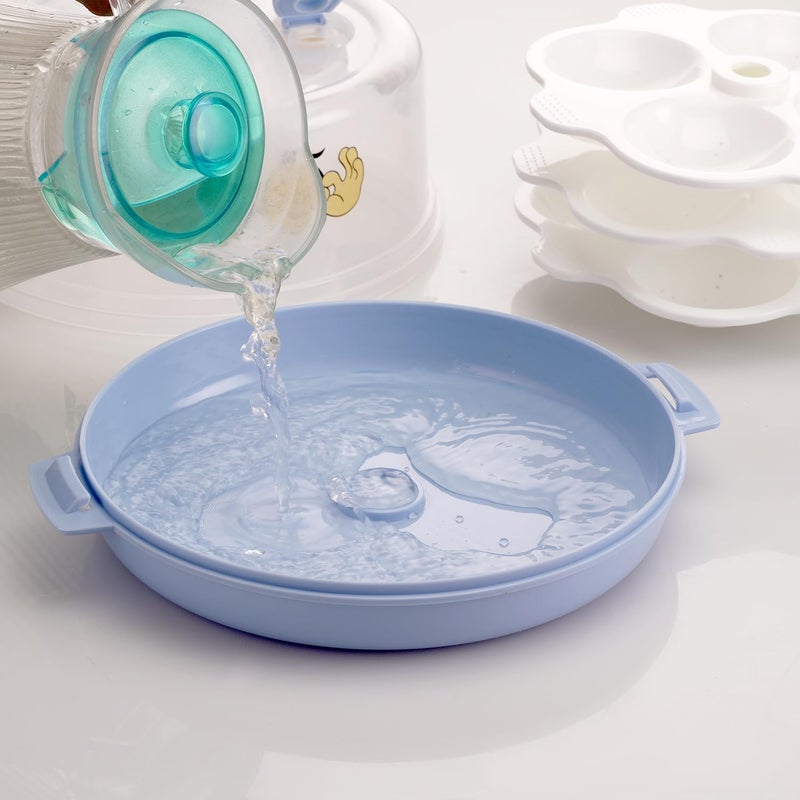 NAYASA Plastic Microwave Big Idli Maker | BPA Free & Food Grade | Make 12 Idlis | Ideal for Steaming Idlis, Pancakes, Modak, Momos | Blue - Image 3