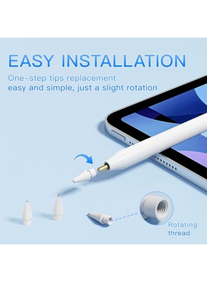 SIGood Replacement Pencil Tips for Apple Pencil, Multiple Durable iPencil Tip Nibs Accessories for iPad Pro/Apple Pencil Pro/USB-C/ 1st Gen/ 2nd Generation (6 PCS) - Image 3