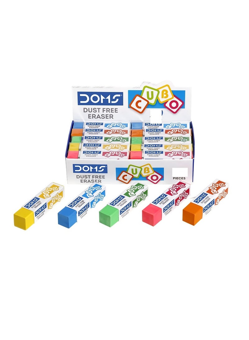 DOMS ممحاة خالية من الغبار من كيوبو، 20 قطعة، متعددة الألوان - Image 2