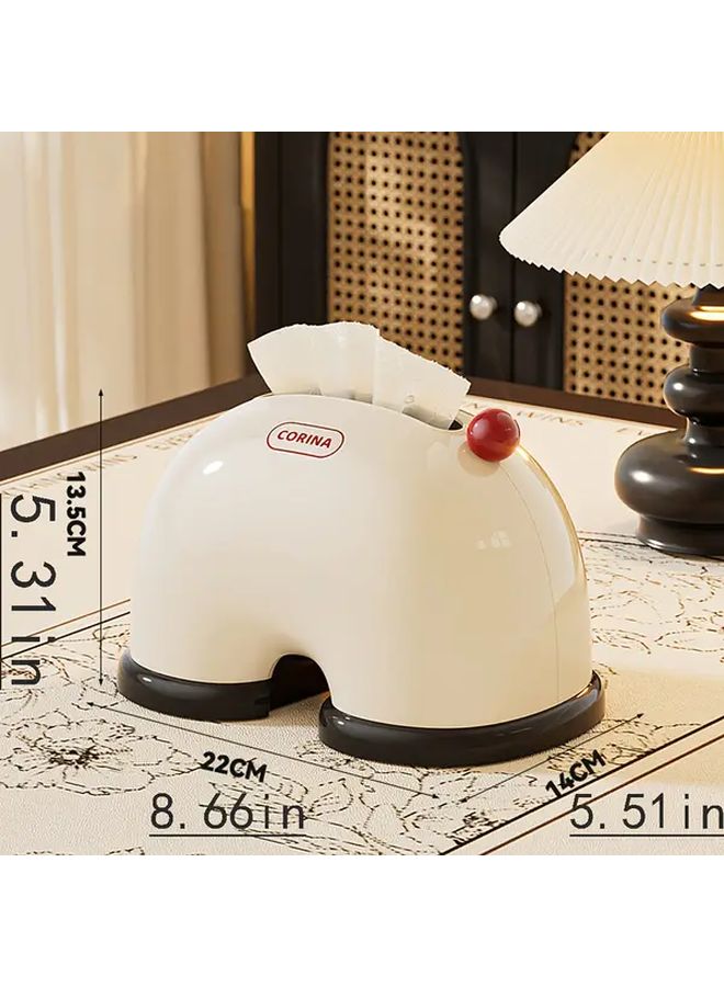 Vintage Automatic Tissue Box Dispenser Cream Color Space Saving Home Organizer - Image 4