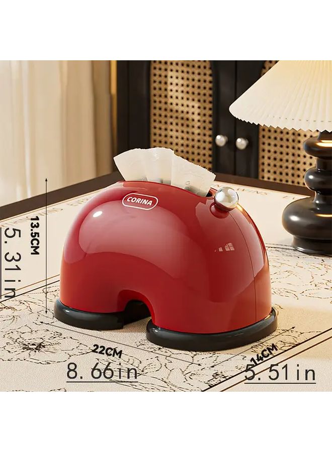 Vintage Automatic Tissue Box Dispenser Cream Color Space Saving Home Organizer - Image 5