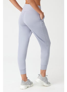 Los Ojos Womens Gray High Waist Jogger Sweatpants Joggers  - Image 3