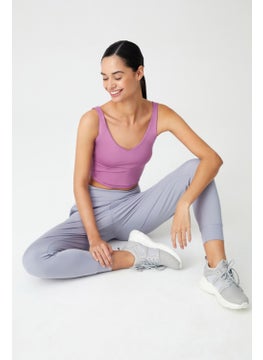 Los Ojos Womens Gray High Waist Jogger Sweatpants Joggers  - Image 4