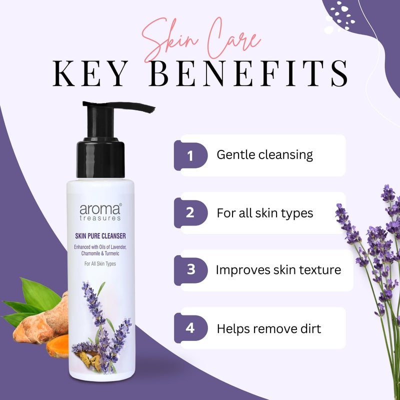 Aroma Treasures Skin Pure Cleanser Pack of 2 100ml X 2 - Image 4